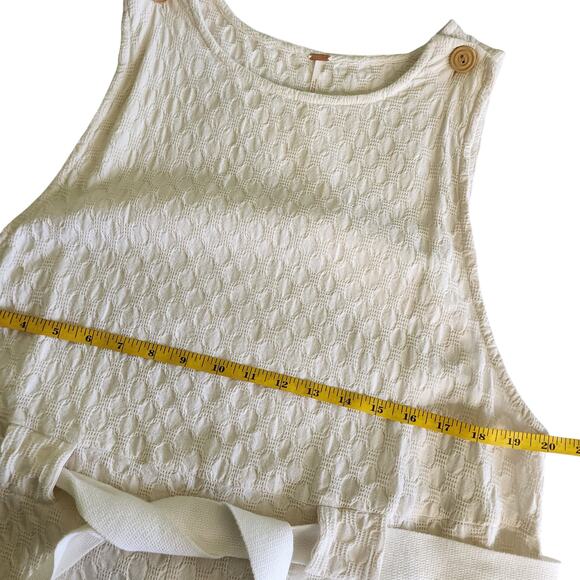 Free People Womens She's A Catch Jumpsuit Size Small White Wide Leg Tie Waist - Picture 10 of 13